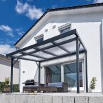 Terrassendach Premium 4x3m anthrazit PC klar freistehend